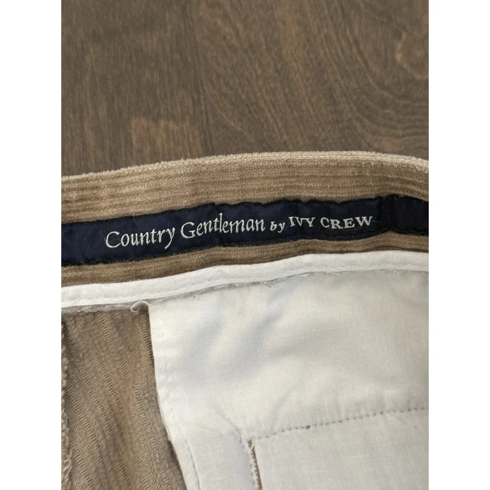 VTG Ivy Crew Lot‎ Of 2 Classic Pleated Corduroy Mens Size 38X34 Navy/Beige Pants